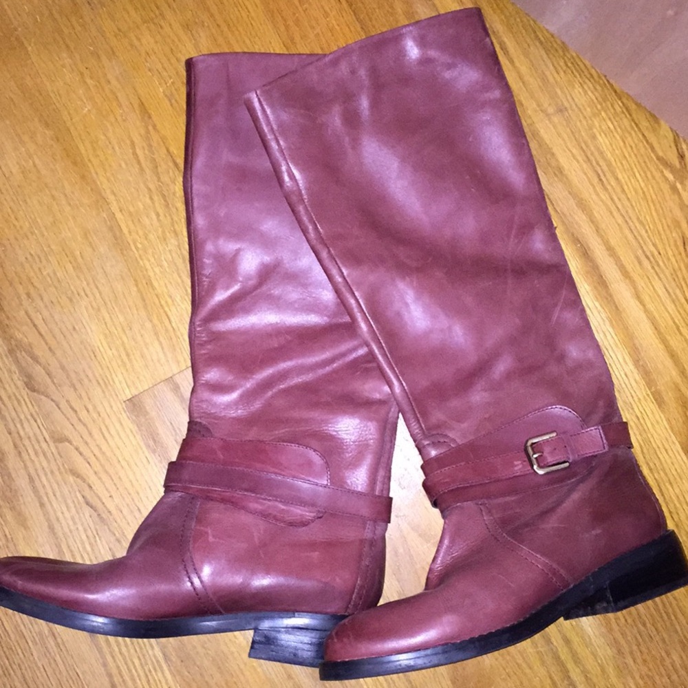 Ted/brown leather boots